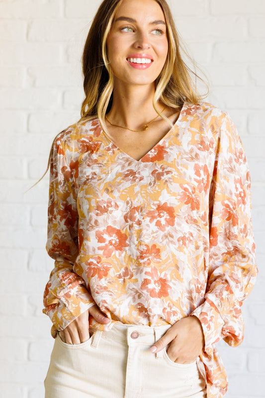 Marigold Dreams Floral Blouse