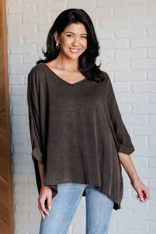 Wishy Washy Mineral Washed Oversized Top