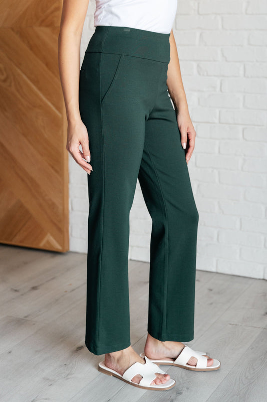 Magic Straight Pants in Hunter Green