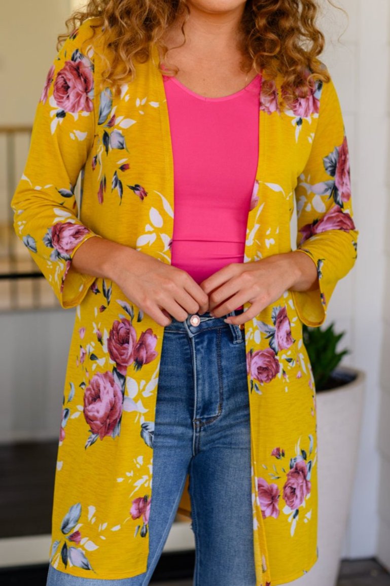 Grow As You Go Floral Cardigan